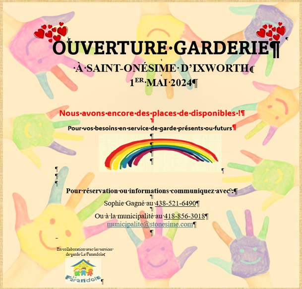Annonce garderie
